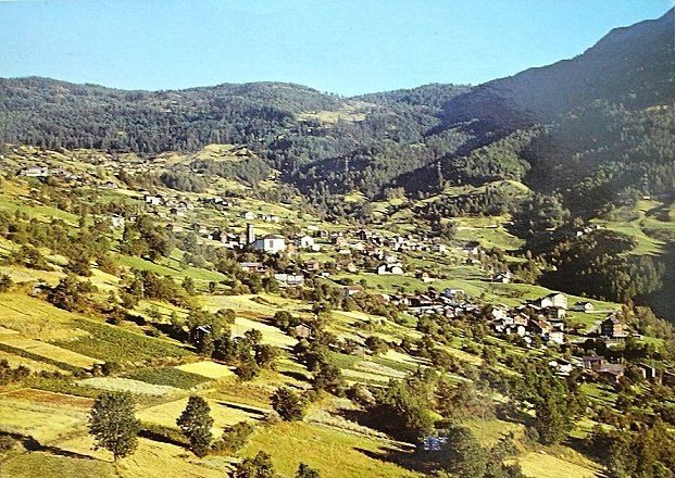 Cartoline postali: BÜRCHEN mit Ronalp und Moosalp – Usato da Jona venduto da philajona