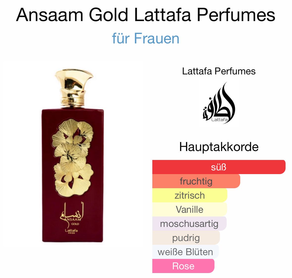 Lattafa Profumi & Eau de Toilette: Lattafa - Pride Ansaam Gold 5ml Duftprobe – Nuovo (secondo la descrizione) da Riehen venduto da IMMest.1994 1