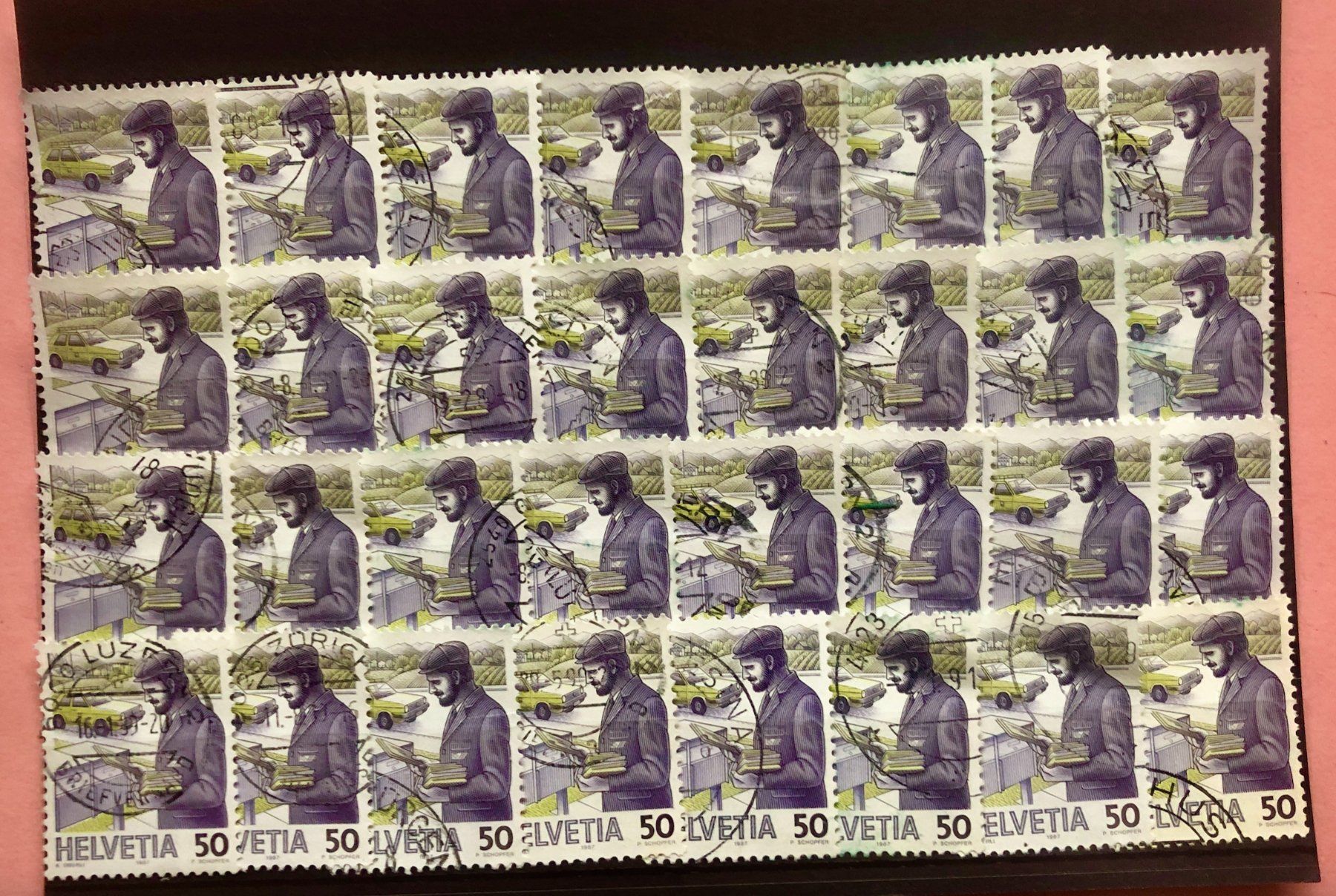 Tutti i francobolli: Nr.738 Postbote heute Steckkarte mit Stempel    – Usato da Aarau venduto da Billa007