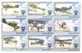 9 Telefonkarten Türkei historische Militärflugzeuge