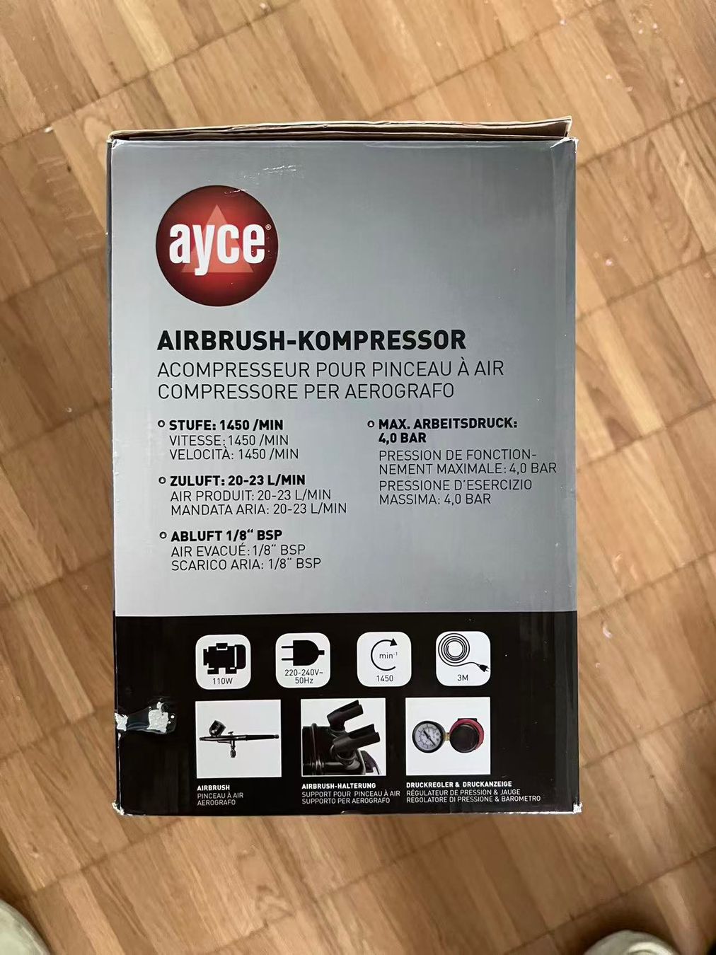 Tutti gli attrezzi: Ayce Airbrush-Kompressor mit Airbrush – Nuovo (secondo la descrizione) da Regensdorf venduto da lix_v7nb 1