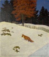 Eugen Ludwig Hoess - Fuchs im Schnee