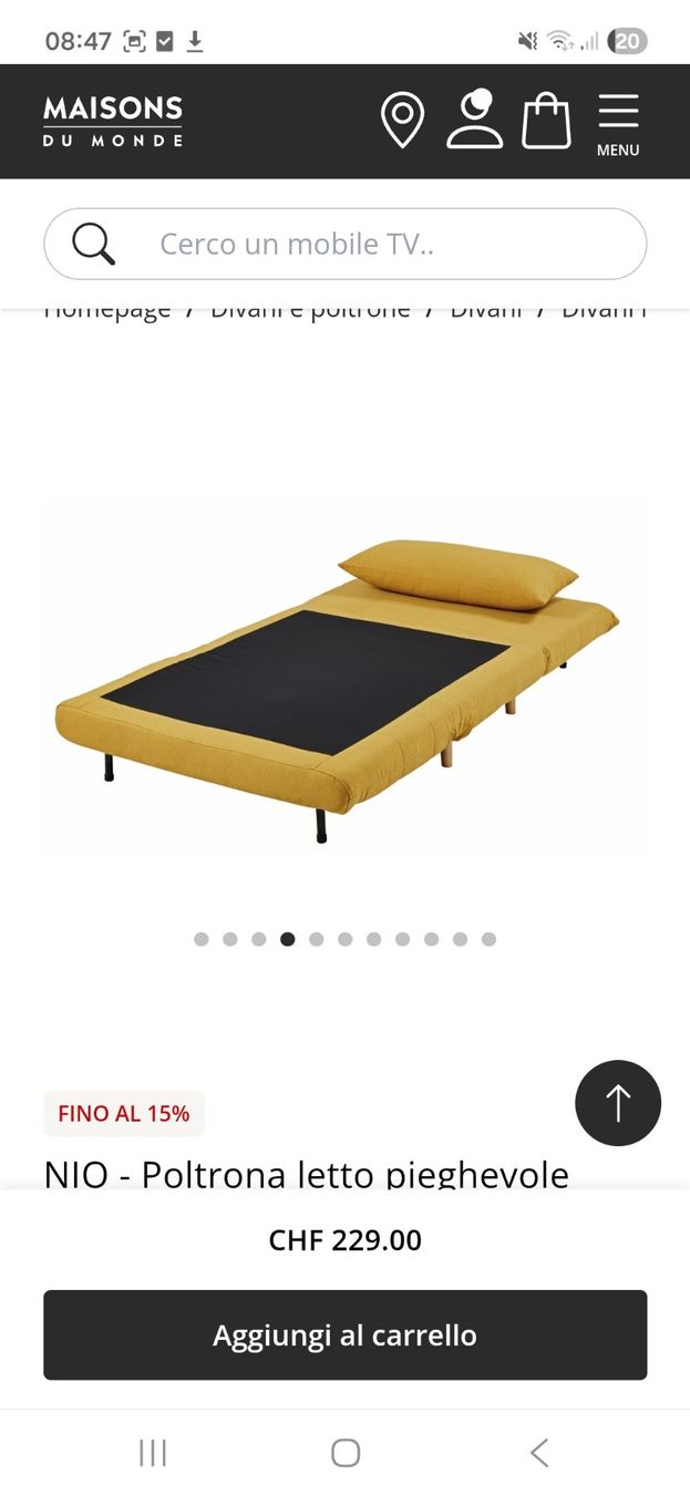 Divani: Divano letto – Usato da chiasso venduto da lau_x9lp 1