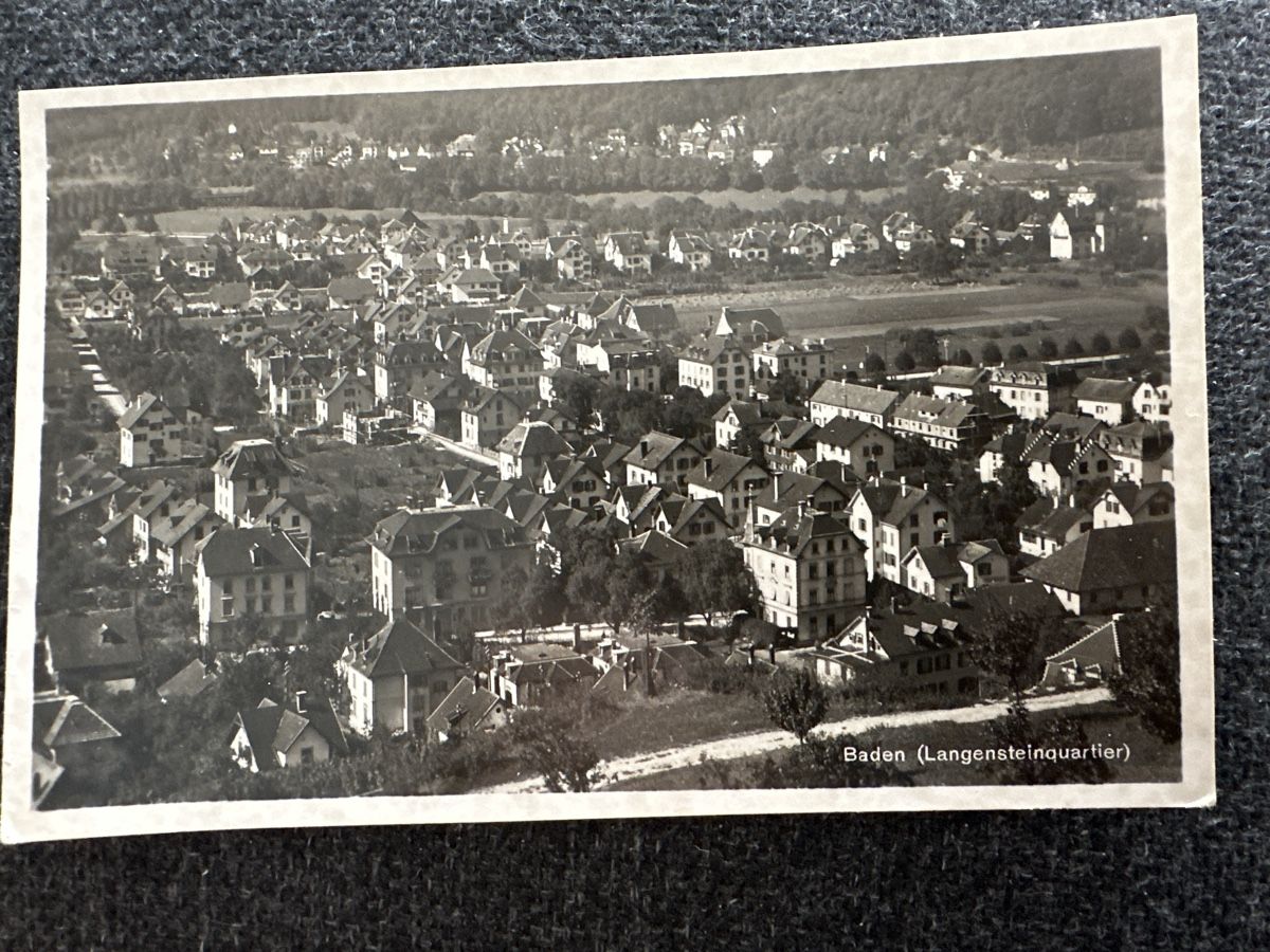 Cartoline postali: Baden Langensteinquartier 1930 – Usato da Wettingen venduto da Phibras