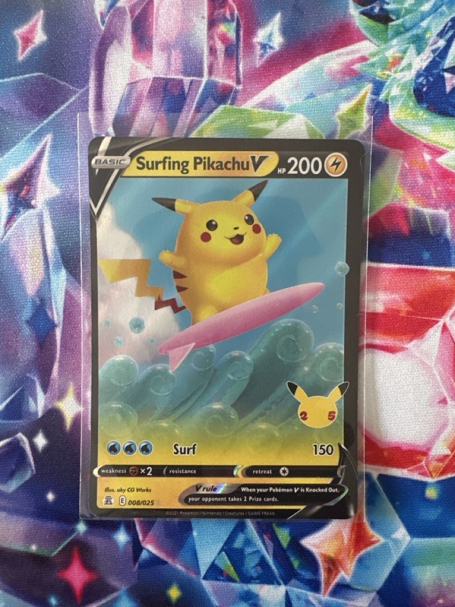 Pokémon Carte collezionabili: Pokemon Surfing Pikachu 008/025 – Nuovo (secondo la descrizione) da Seftigen venduto da Deadpool98