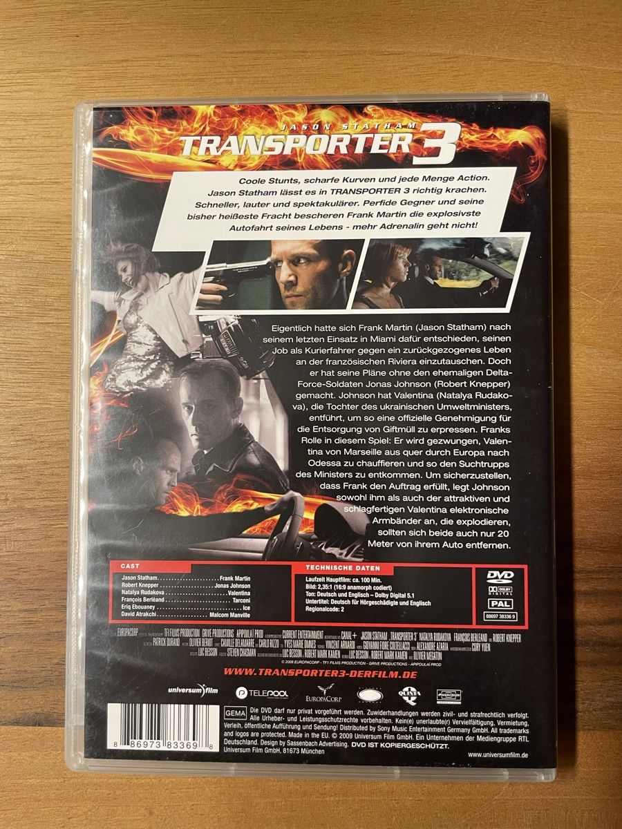Alle DVDs: Transporter 3 DVD - Action mit Jason Statham – Gebraucht aus Richigen von Pfuschi8 1