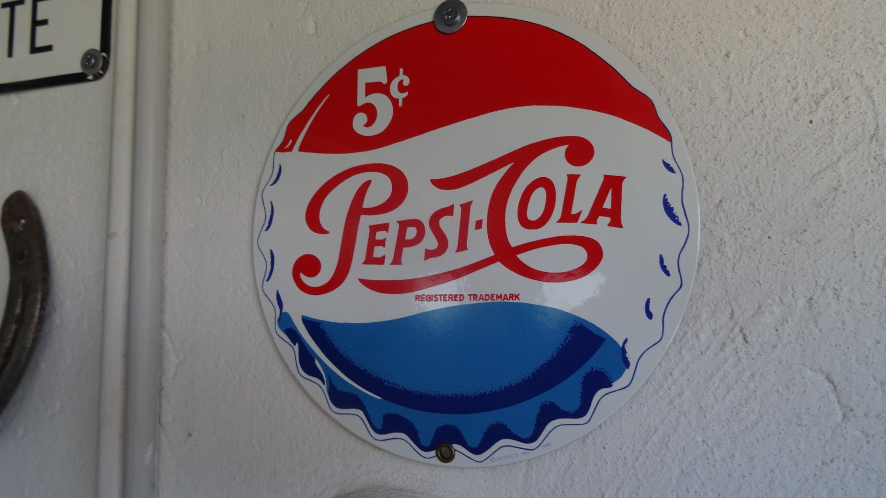 Pepsi Insegne: Pepsi-Cola Emailschild rund – Usato da Ehrendingen venduto da CHMEX 2
