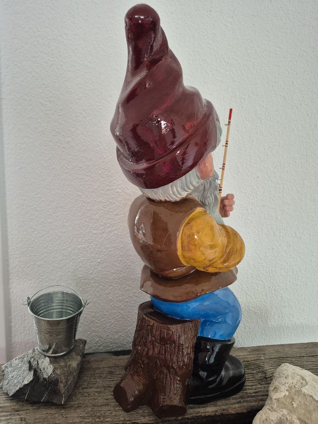 Figurines: Freundlicher Gartenzwerg Angler – D'occasion à Baar par Zwergen-Atelier4 3