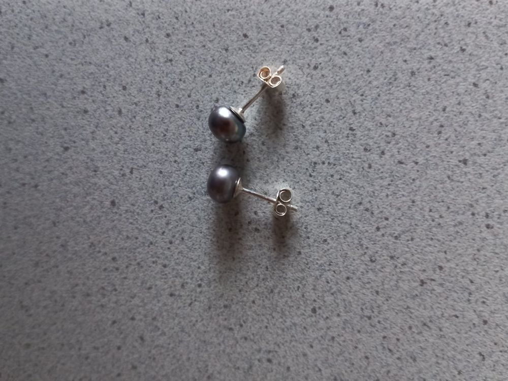 Orecchini pendenti & Orecchini a lobo: Perlen Ohrstecker Silber 925 – Usato da Winistorf venduto da acreativ 2