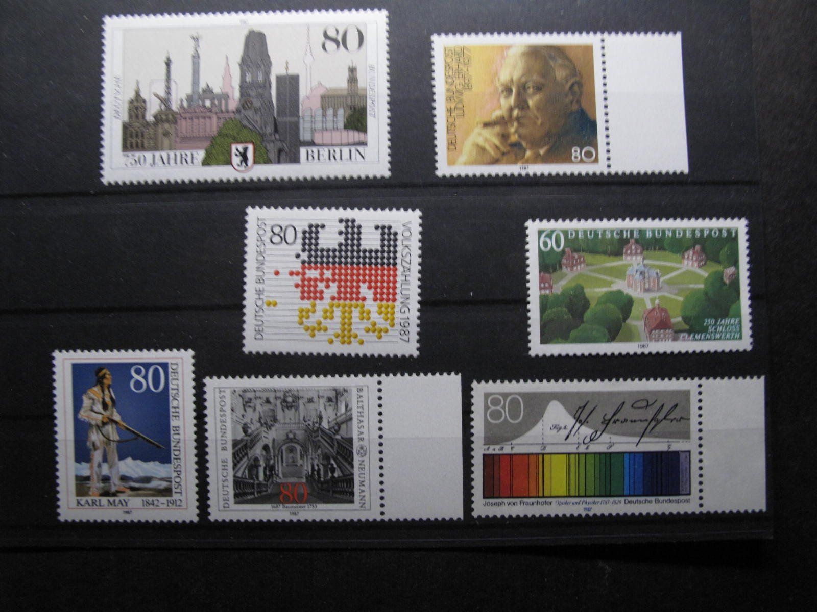 Tutti i francobolli: BRD 1987 Berlinfeier / Karl Mai ** – Usato da Wil SG venduto da fva01