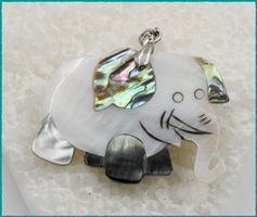 Perlmutt Anhänger Elefant