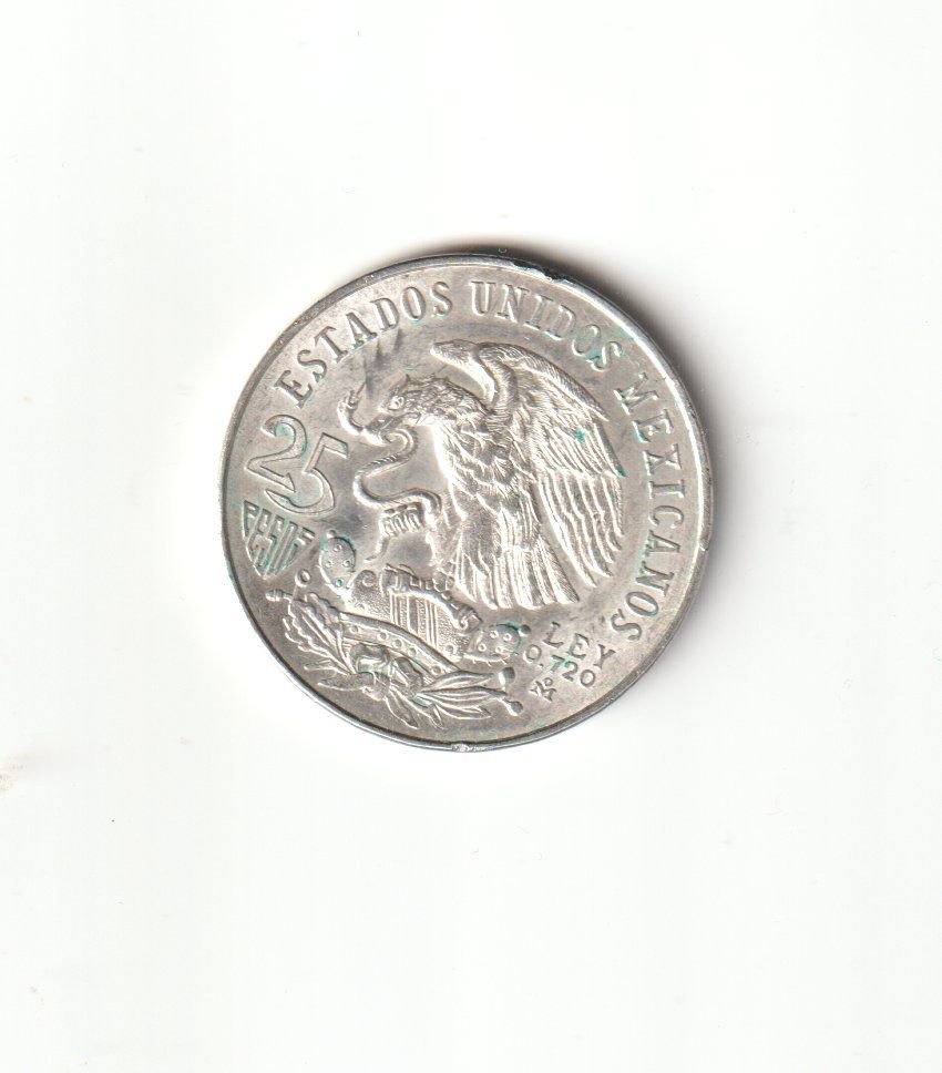 Tutti le monete: 25  Ley Olympiade Mexico 1968  Silber – Usato da Minusio venduto da Mer66 1
