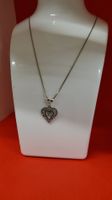kette mit Herzanhänger, Markasiten & Zirkonia