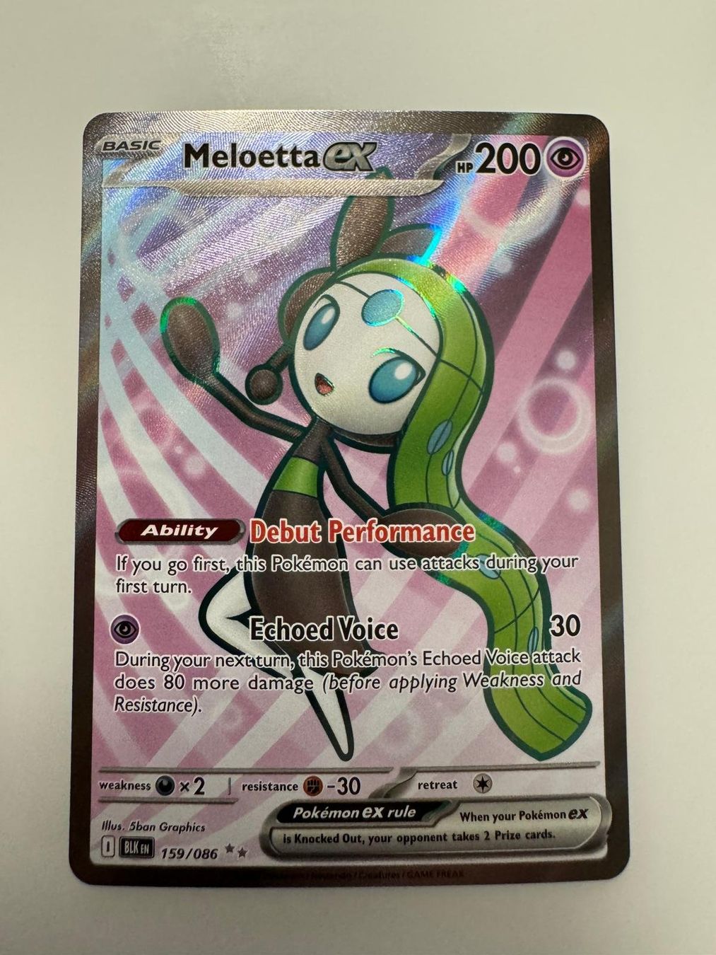 Pokémon Carte collezionabili: Meloetta ex | Ultra Rare | BLK 159/086 | EN – Usato da Spreitenbach venduto da Snacky96 2