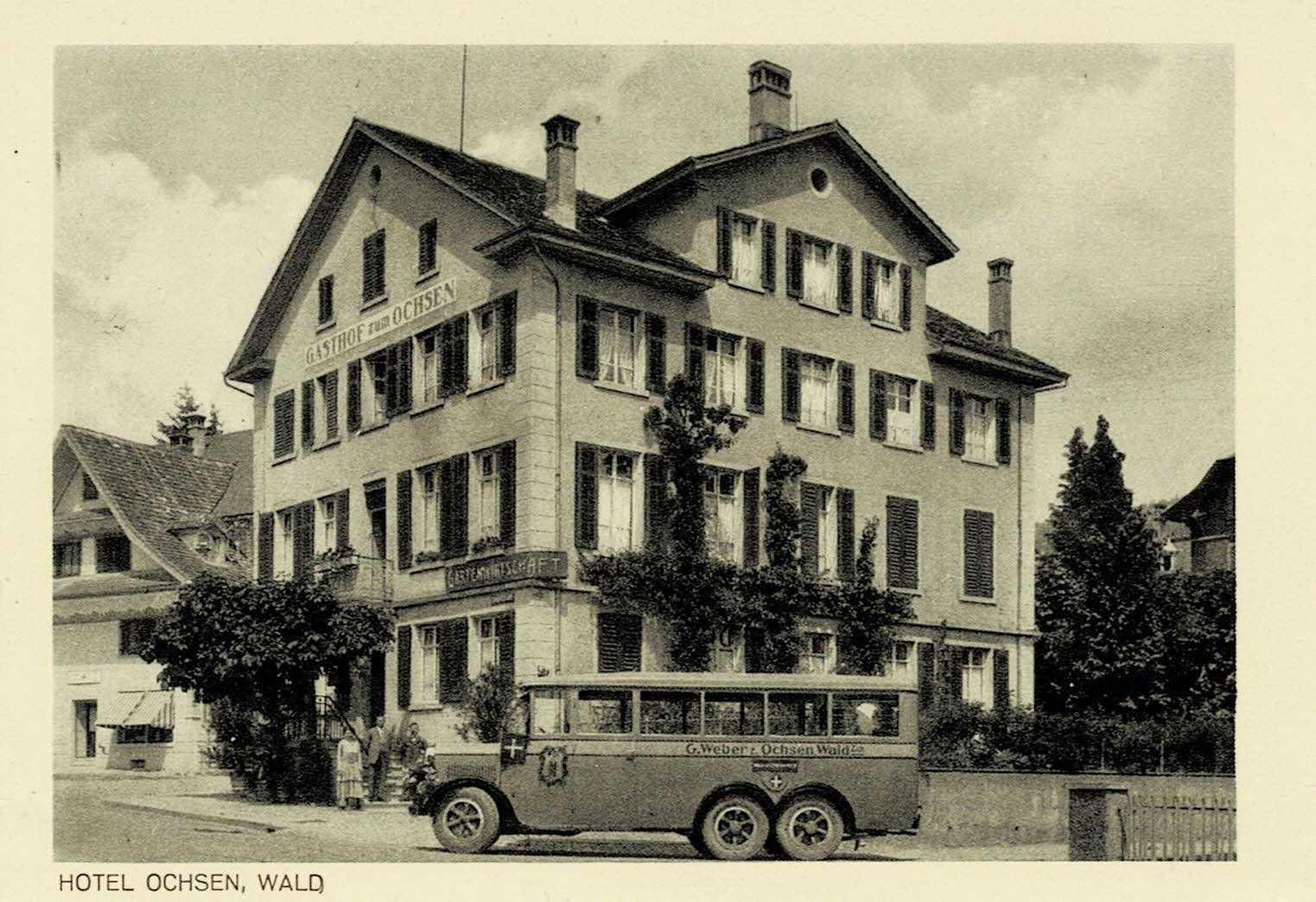 Cartes postales: Hotel Ochsen WALD ZH mit eigenem Postauto! 1931! – Neuf (Voir description) à Hergiswil NW par Kartenfrau