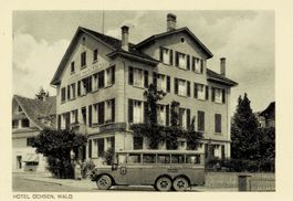 Hotel Ochsen WALD ZH mit eigenem Postauto! 1931!
