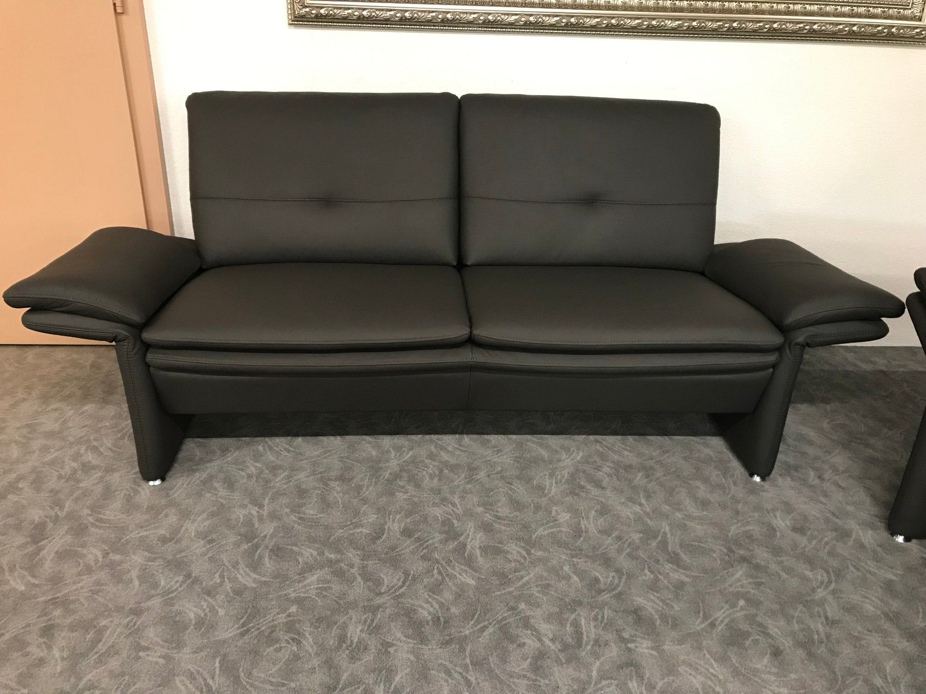 Divani: 2er und 2.5er Sofa FLORIS echtes Leder anthrazit – Nuovo (secondo la descrizione) da Unterentfelden venduto da moebelrufli 3