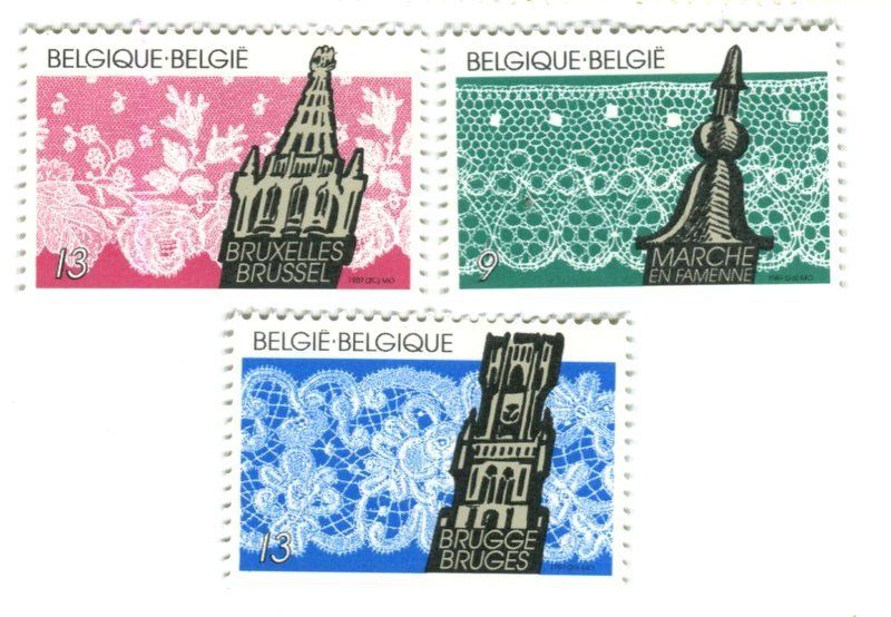 Tutti i francobolli: Briefmarken "Brügger Spitze, Brüsseler Spitze". Belgien. – Nuovo e nell'imballaggio originale da Basel venduto da Butsch5