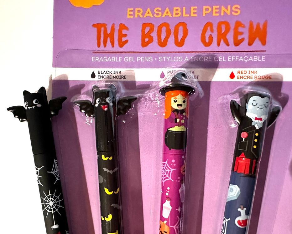 12 Stück Halloween Stifte - Mini Druckknopf Kugelschreiber Mit Motiven