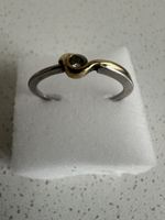 Platin Ring mit Gelbgold und Stein