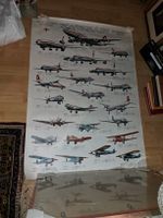 Vintage Swissair Poster, Flugzeuge der Schweizer Luftfahrt
