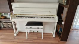 Piano SAUTER Mod. Carus mit Sitzbank weiss