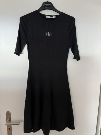 Calvin Klein Jeans Black Ribbed Dress Size M, Perfect for Au