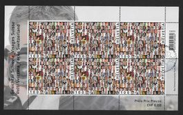 2013:Visages Suisse feuillet de 6 timbres no 1451 1er jour
