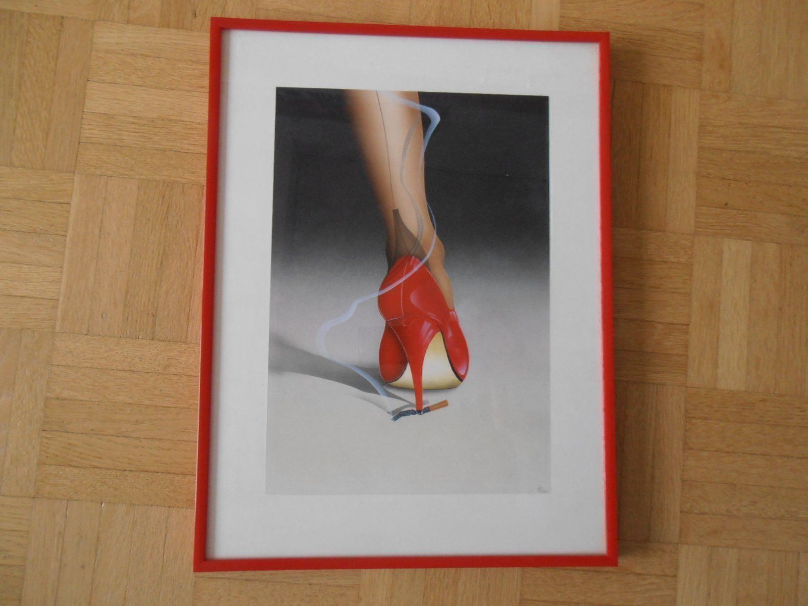 Poster & Bilder: Original Airbrush - Bild .  roter Schuh – Gebraucht aus bern von malfobe