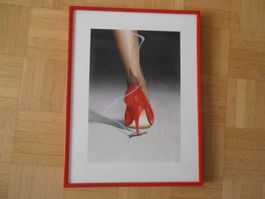Original Airbrush - Bild .  roter Schuh