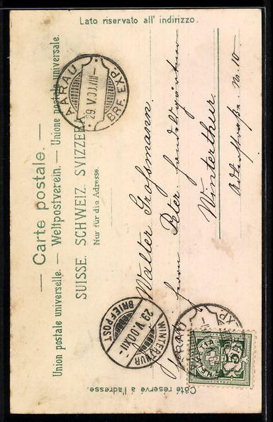 Cartoline postali: AK Aarau, Kant. Gewerbemuseum – Usato da Berlin venduto da bartko-reher 1