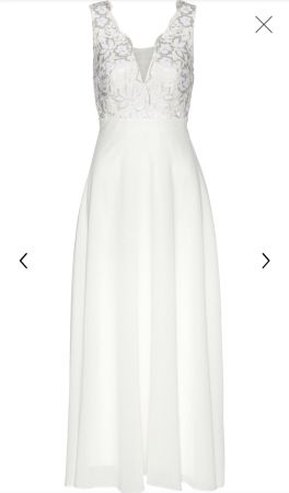 Chiffonkleid mit Pailetten, Standesamtskleid / Hochzeit