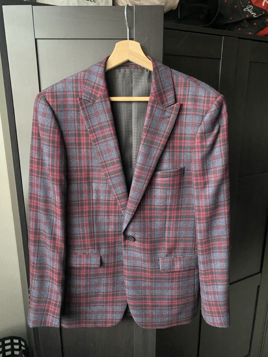 Completi: Schicker Herrenanzug Gr. 50 kariert rot/grau – Nuovo (secondo la descrizione) da Hausen AG venduto da xavers
