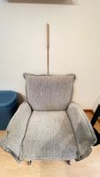 Gemütlicher Vintage Sessel, Stoff Grau - Top Zustand!