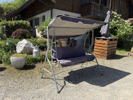 Gartenschaukel 3-Plätzer mit Dach, Sommer-Schnäppchen! ☀️