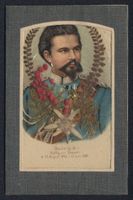 Trockenblumen-AK Ludwig II., König von