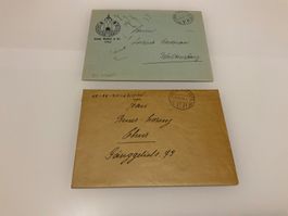 1919 Chur Briefaufgabe 2 Belege teils mit Inhalt, PP Stempel