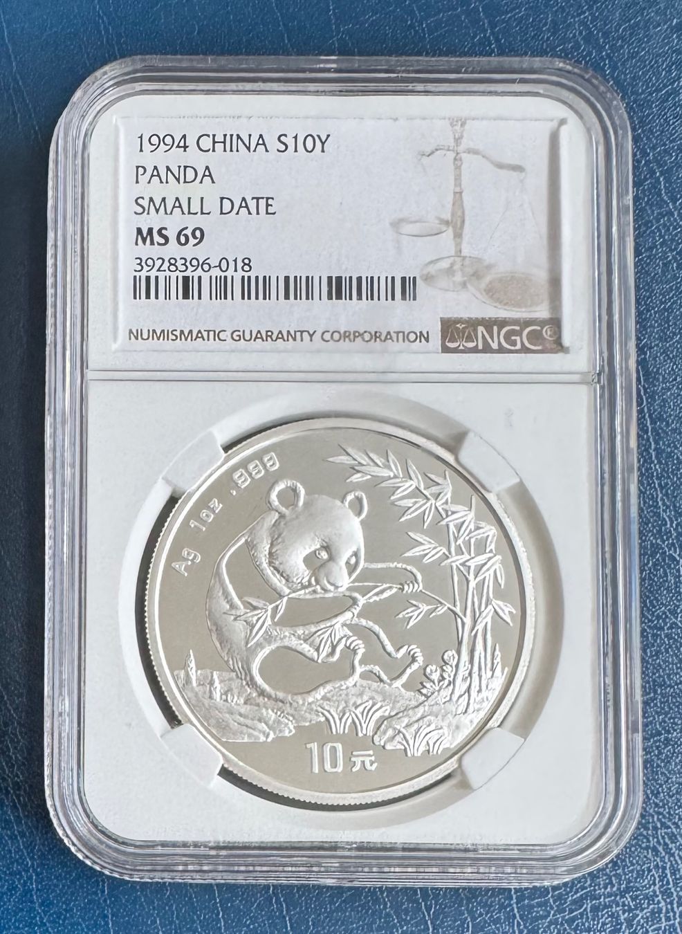 Tutti le monete: 1994 CHINA S10Y PANDA, Small Date, NGC MS69 – Usato da Ebikon venduto da Dmasterx