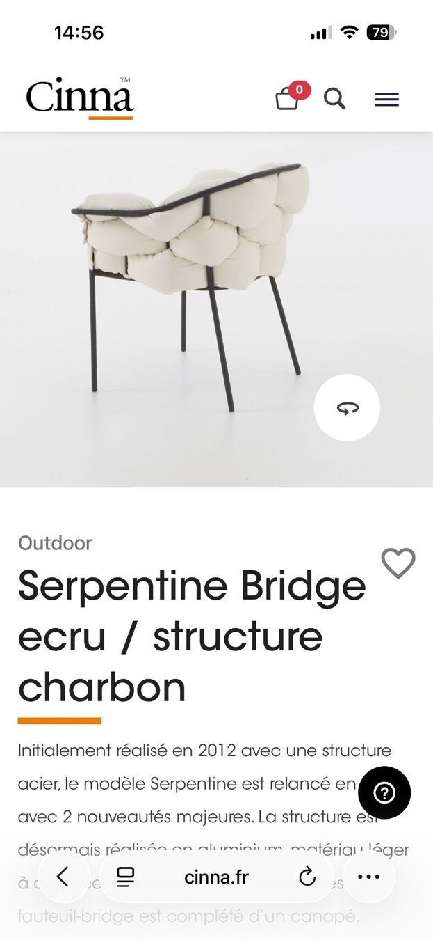 Poltrone: 2 fauteuils Cinna Serpentine neufs – Usato da Montreux venduto da elo_c6bf 1