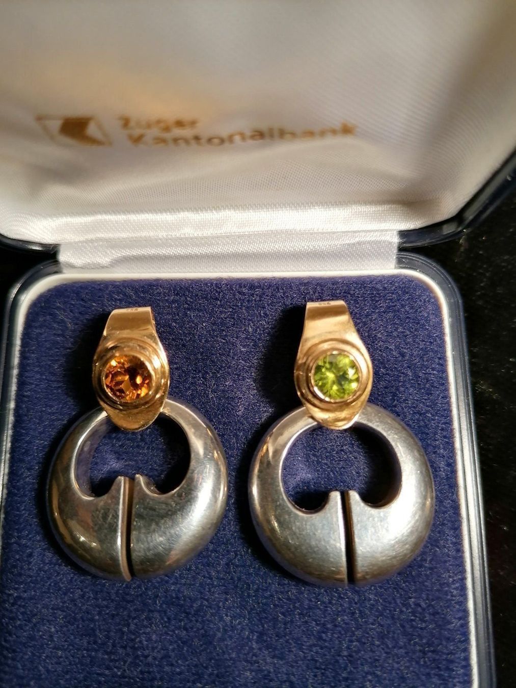 Anhänger: Anhänger 2x Gold-Silber-Sitrin-Peridot – Neu (gemäss Beschreibung) aus Muri AG von goodmood17