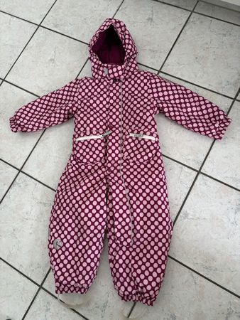 Neuwertiger Schneeanzug Reima Tec gr.98 gepunktet lila rosa 