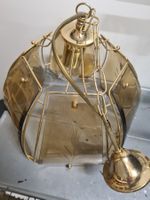 Sehr gut erhaltene Messing/ Glas Tischlampe a.d.70ern