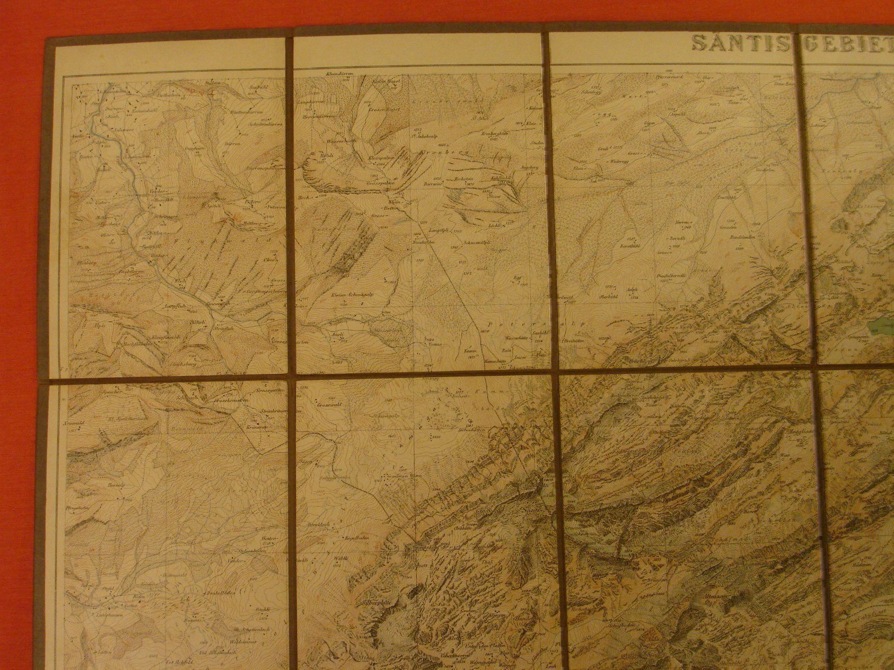 Landkarten & Atlanten: SÄNTISGEBIET, 1890 – Gebraucht aus Grüningen von Kartensammler 1