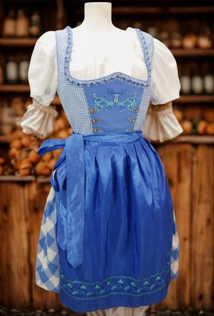 Dirndl Stockerpoint Gr. 36 blau-weiss kariert NEU/Ungetragen