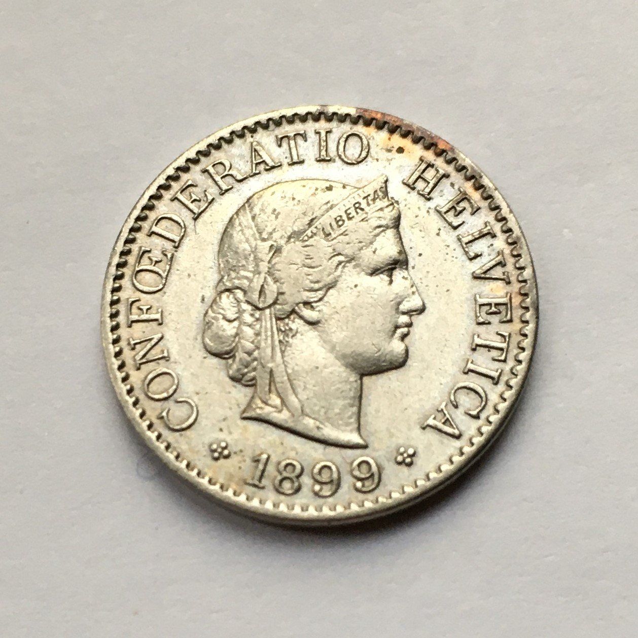 Tutti le monete: 1899 5 Rappen vz – Usato da Kirchberg SG venduto da Helveticus00