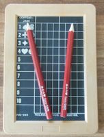 Jasstafel ( Coiffeur ) Schiefer mit 2 Jass Stift (Der Dicke)