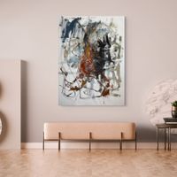 Abstraktes Kunstwerk Öl auf Leinwand, 160x120cm