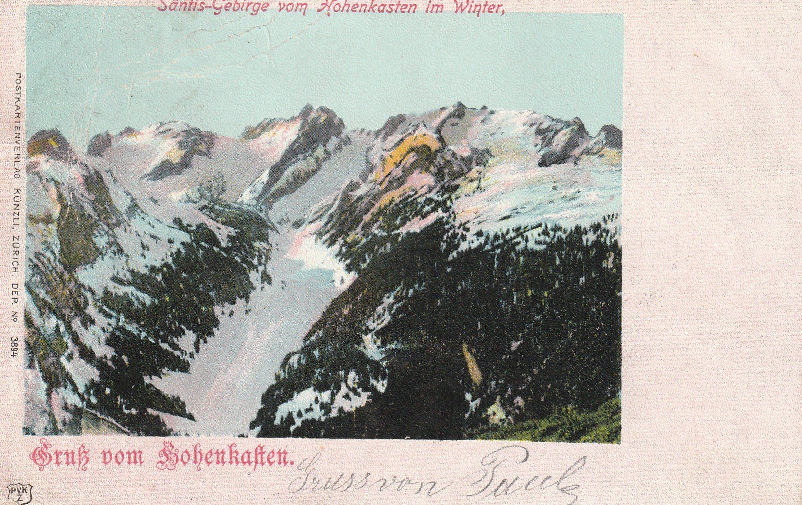 Cartoline postali: Gruss vom Hohen Kasten – Usato da Rorschacherberg venduto da fratovi2