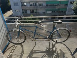 Vélo tandem Cycles Gitane bleu des années 80/90
