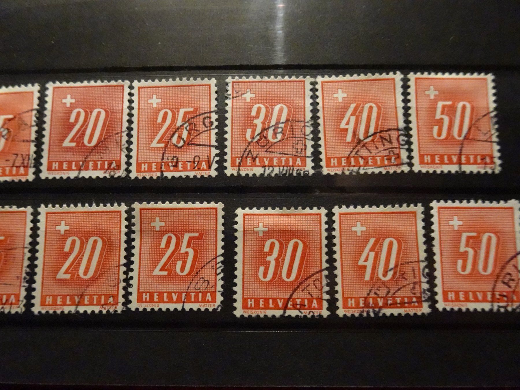 Tutti i francobolli: 1938, 2 SÄTZE COMPLET; ZIFFER / KREUZ – Usato da Eschenbach SG venduto da eDaisy 2